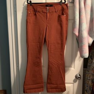 Torrid Denim Flare Jeans in Rust Size 18 Short